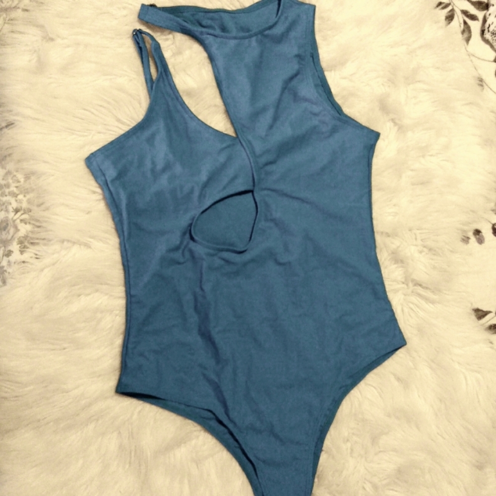 NWOT Solid Royal Blue One Piece Swimsuit